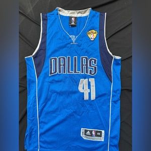 Adidas NBA Dirk Nowitski Dallas Mavericks jersey WITH NBA FINALS PATCH